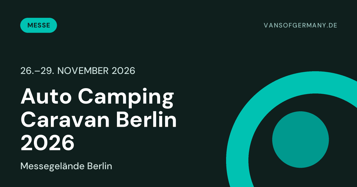 Auto Camping Caravan Berlin 2026, 26.–29. November 2026, Messegelände Berlin
