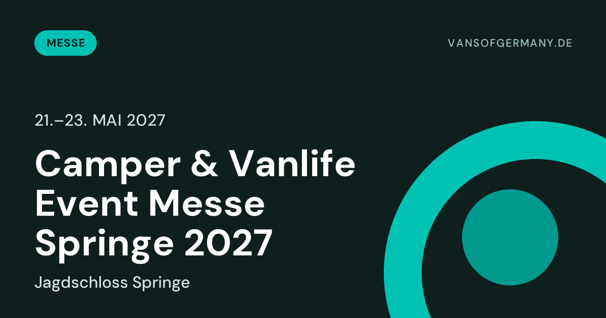 Camper & Vanlife Event Messe Springe 2027, 21.–23. Mai 2027, Jagdschloss Springe