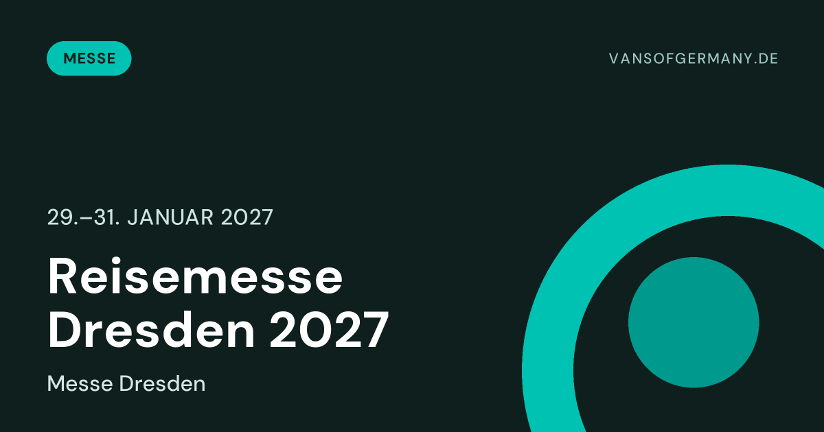 Reisemesse Dresden 2027, 29.–31. Januar 2027, Messe Dresden